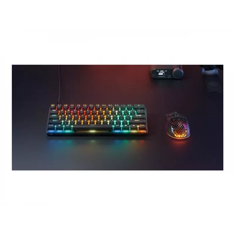 Mechaninė klaviatūra STEELSERIES Apex Pro Mini Gen 3 US – 65 % išdėstymas, RGB, karštai keičiami jungikliai