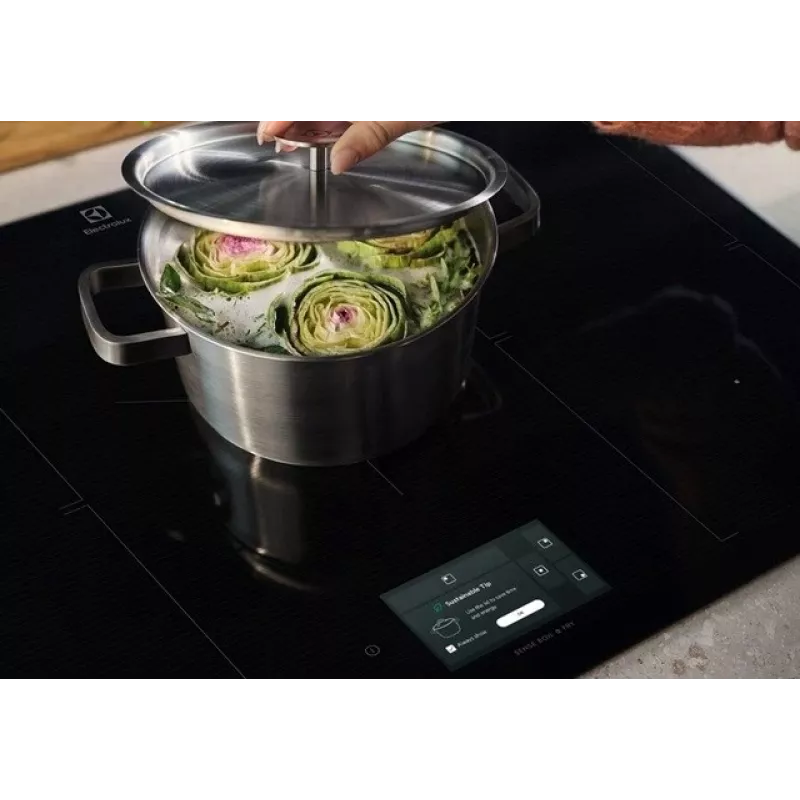 Įmontuojama indukcinė kaitlentė Electrolux EIS77453, 4 zonų, 680×490×44 mm, juoda, stiklo viršus