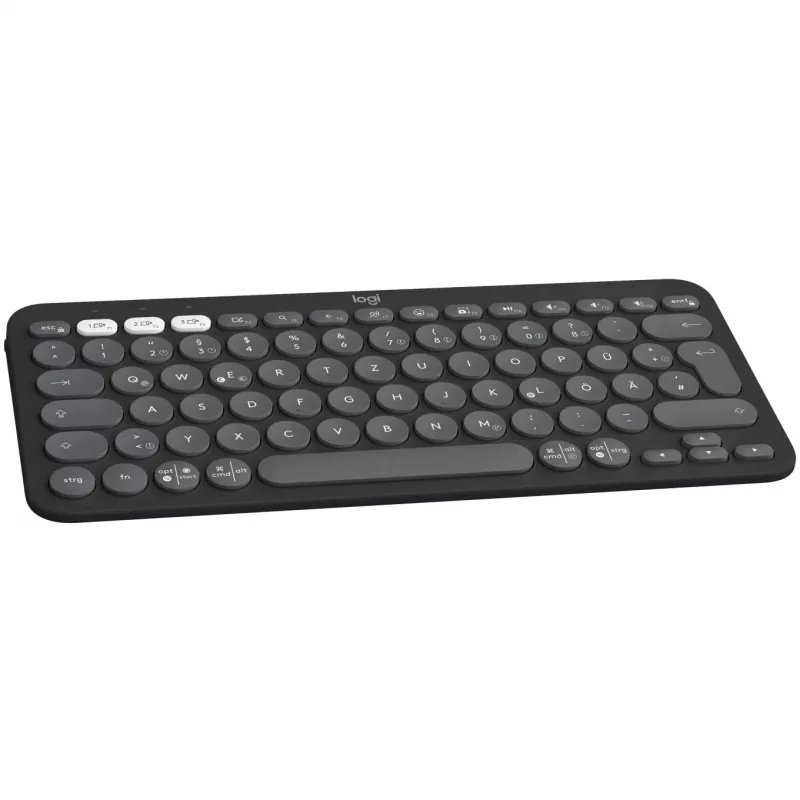 Logitech Pebble Keys 2 K380s - Klaviatūra - Belaidė - Bluetooth LE - QWERTZ - Vokiška - Tonal Graphite (920-011795)