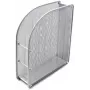 Vertikalus dėklas FORPUS FO30559, perforuotas metalas, 7 cm aukštis, sidabrinis