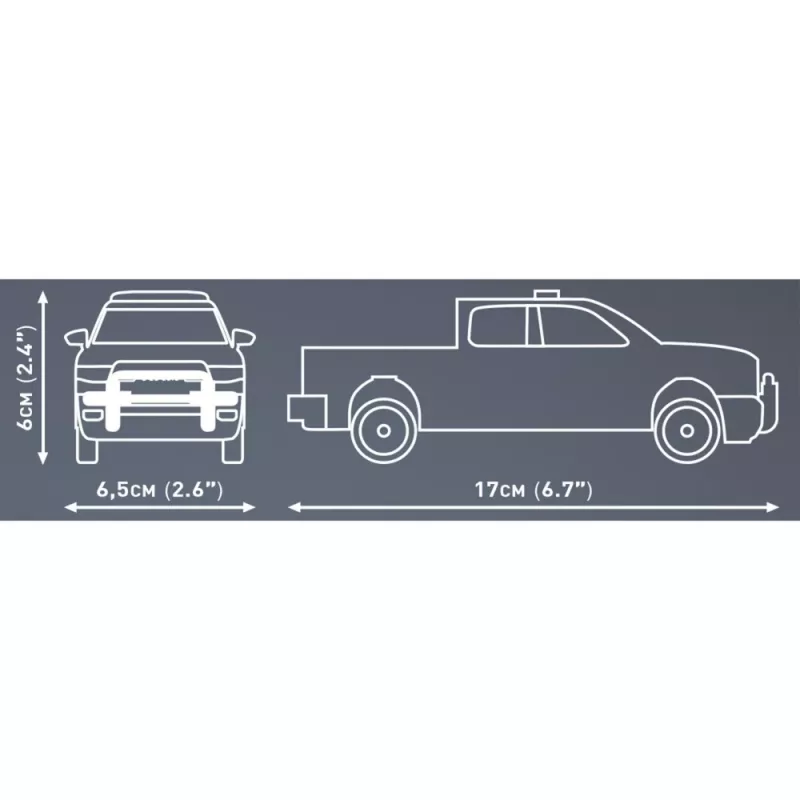 Statybinis žaislas Cobi RAM 1500 Police 24608 2-in-1 modelis, kaladėlių rinkinys, transformuojamas statinys