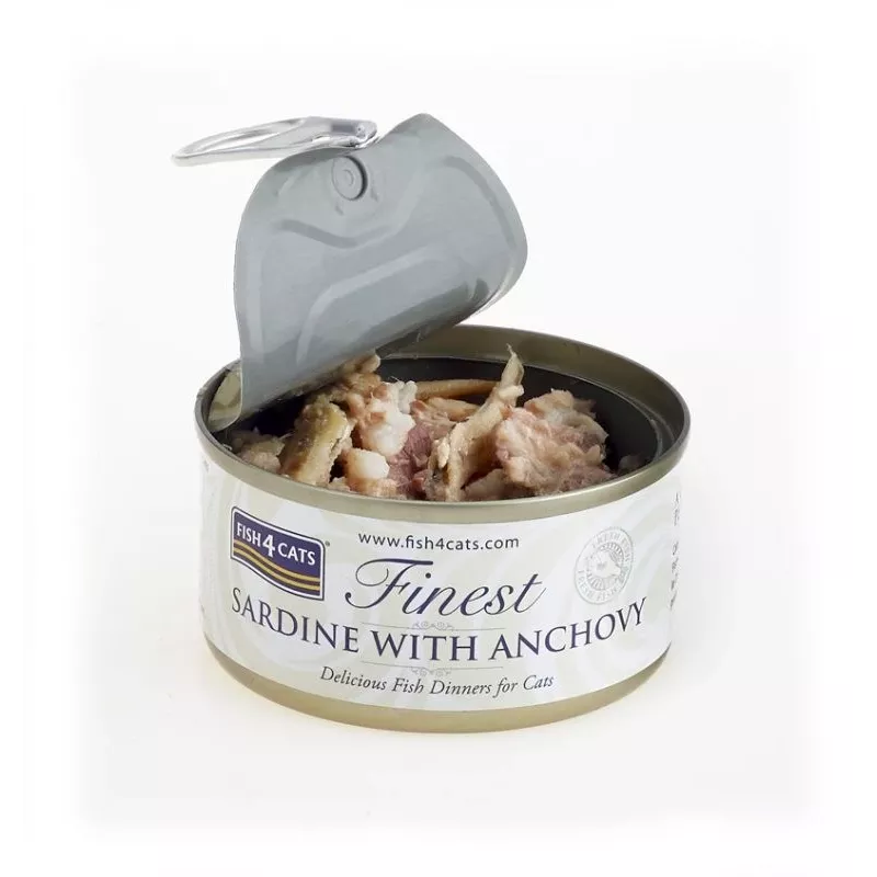 FISH4CATS Sardinė su ančiuviais - šlapias kačių maistas - 70g