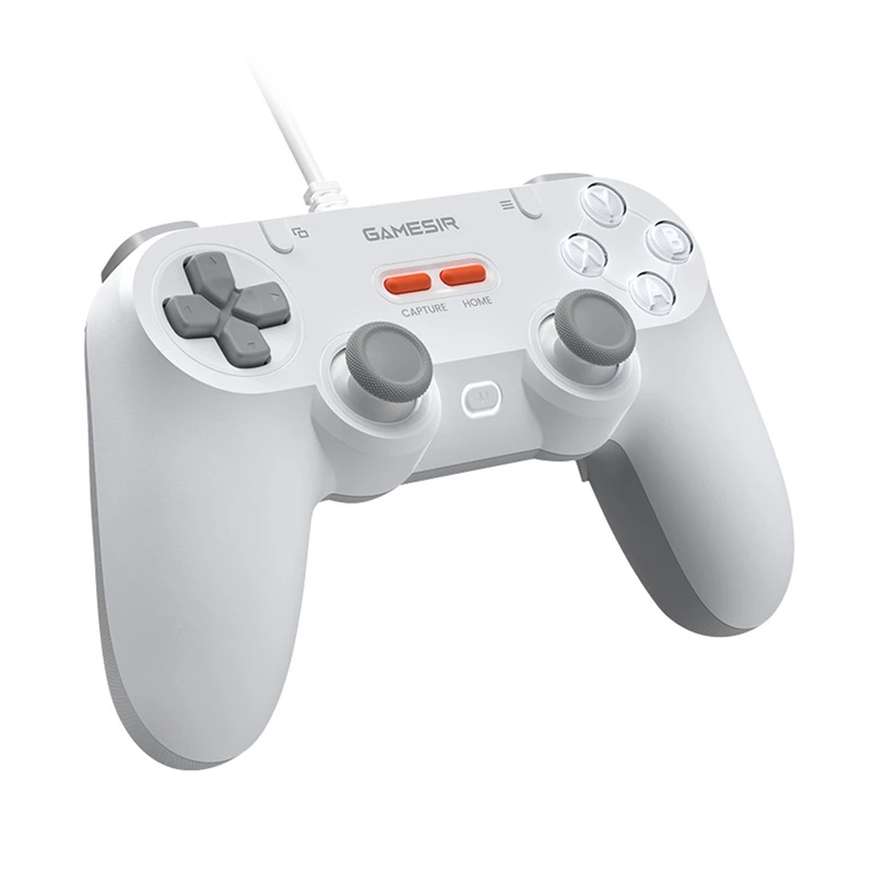 Laidinis žaidimų valdiklis GameSir T3 Lite WT White — ergonomiškas laidinis valdiklis, suderinamas su PC