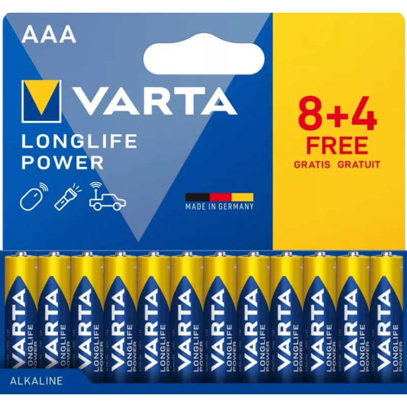 Vienkartinė baterija Varta 04903 121 772 AAA Šarminė 44.5mm 11.4g