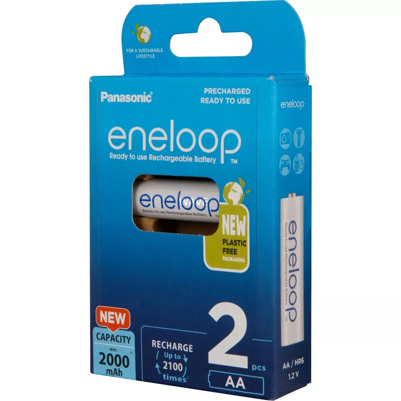 Rechargeable batteries PANASONIC ENELOOP AA 2000 mAh 2 vnt. (BK-3MCDE/2CP)