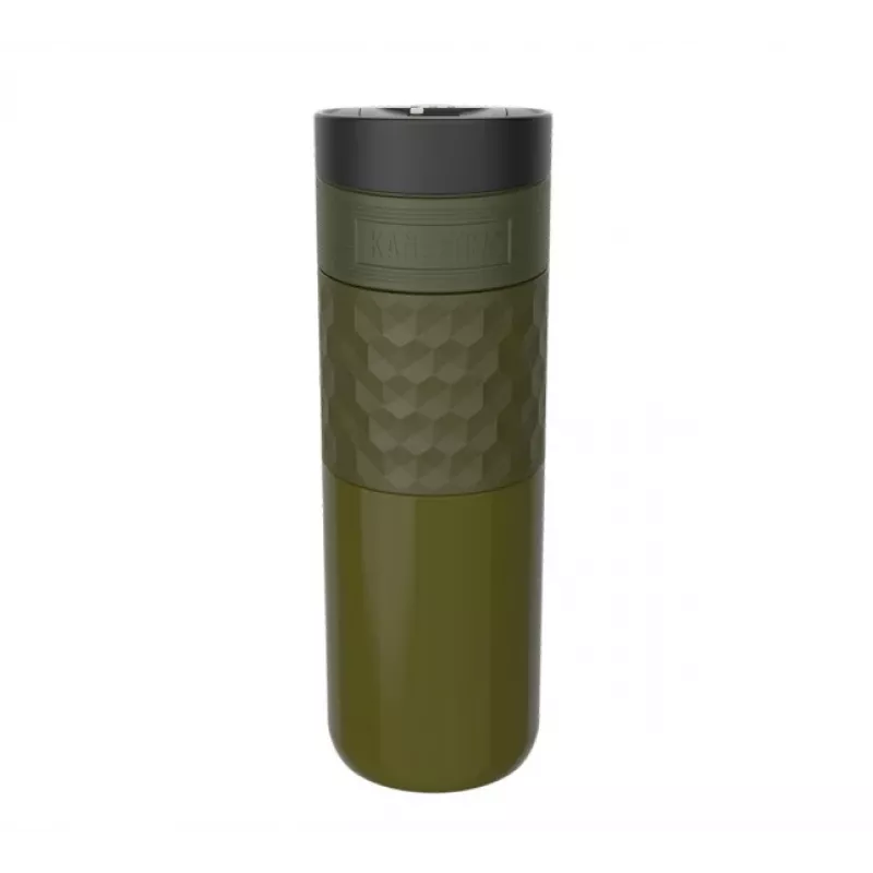 Termo puodelis Kambukka Etna Grip 500 ml, nerūdijantis plienas, vakuuminis, atsparus išsiliejimui, žalias, 7,1 cm skersmuo