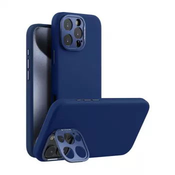 Apsauginis magnetinis dėklas Nillkin LensWing, skirtas Apple iPhone 16 Pro Max — mėlynas, suderinamas su MagSafe, pakeltas kameros kraštas