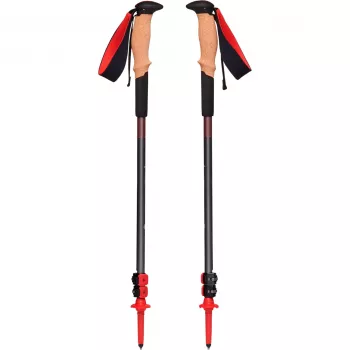 Žygio lazdos Pursuit Shock M/L, treniruoklis pilka/raudona, 1 pora, 125-140 cm