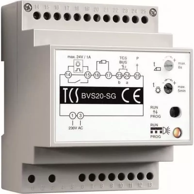 TCS BVS20-SG - maitinimo blokas - pilkas - baltas - plastikas - 0 - 40 °C - CE - 72 mm
