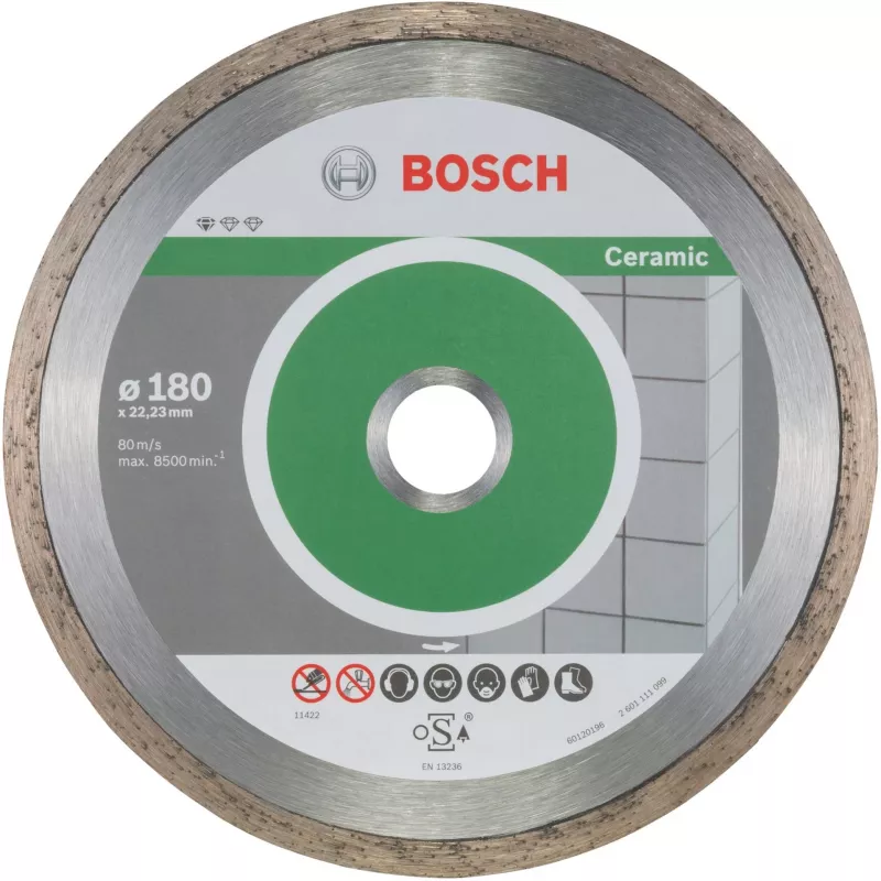 Deimantinis pjovimo diskas keramikai Bosch Professional Ø180 mm, 10 vnt., anga 22,23 mm