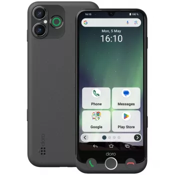 Išmanusis telefonas Doro Aurora A30 6,1 colio 128 GB juodos spalvos