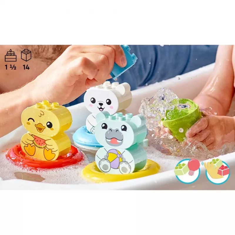 LEGO DUPLO 10965 MAUDYMOSI SMAGUMAS: PLŪDURIUOJANTIS GYVŪNŲ TRAUKINYS