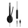 EPOS ADAPT 165T USB II ausinės laidinės, su lankeliu, biurui / skambučių centrui, USB Type-A, juodos