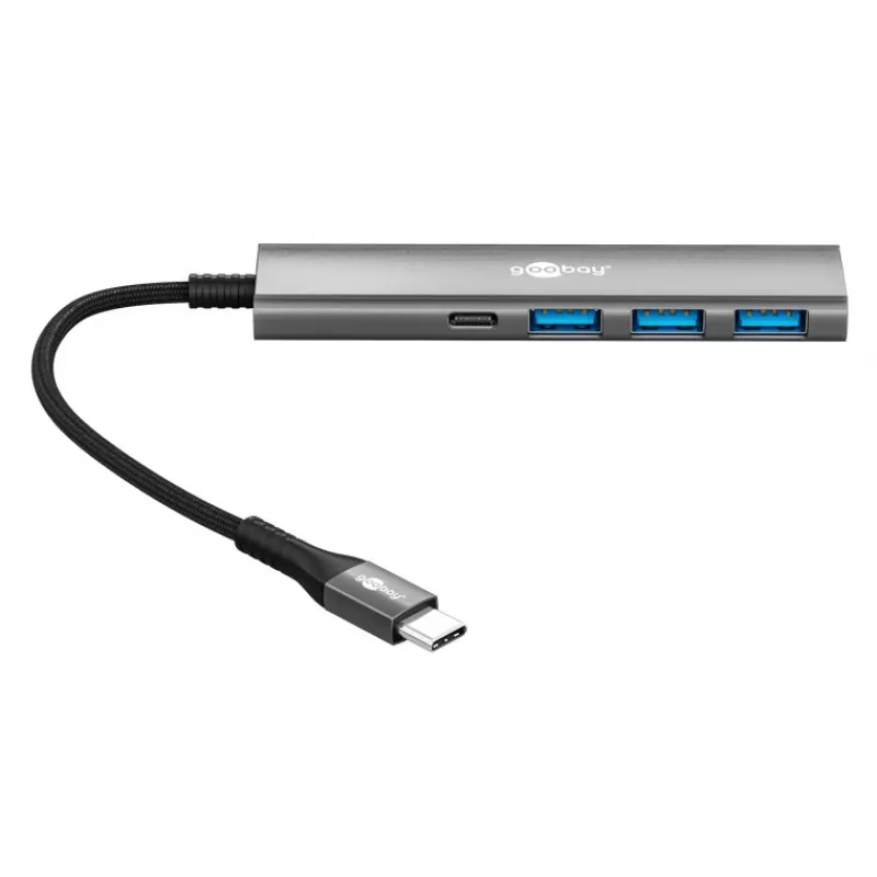 Goobay Slim 4-Port USB-Hub USB-C / USB-A 5 Gbit/s - Plug> 1x (76562)