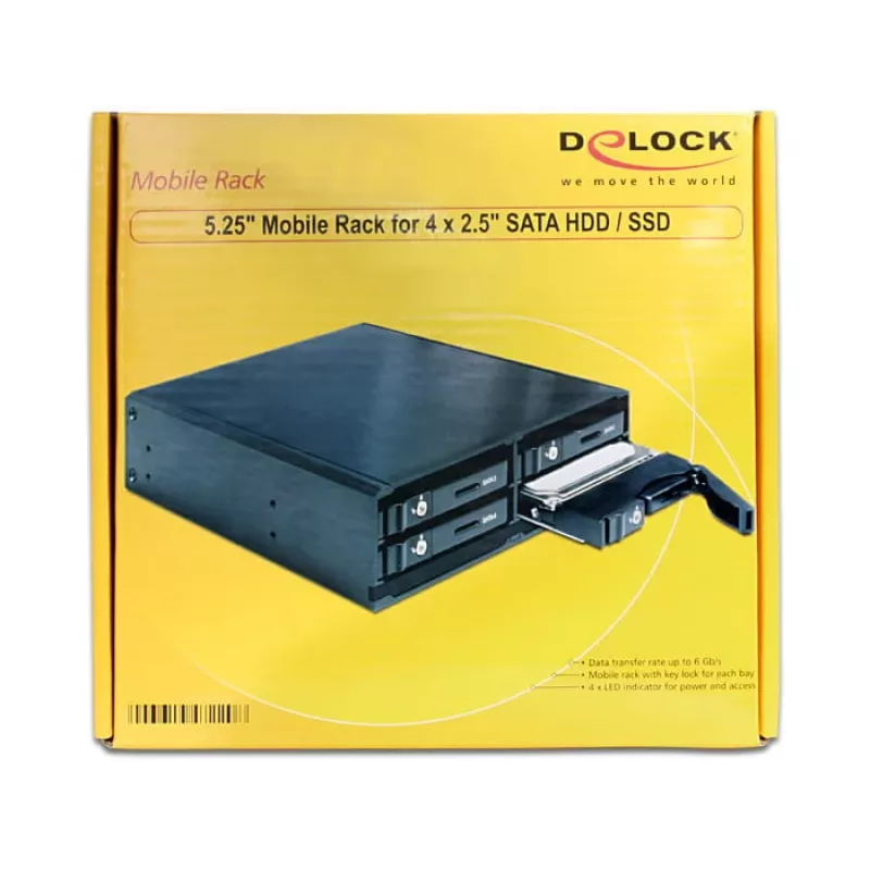 DeLOCK 47220 diskelių skyriaus panelė juoda