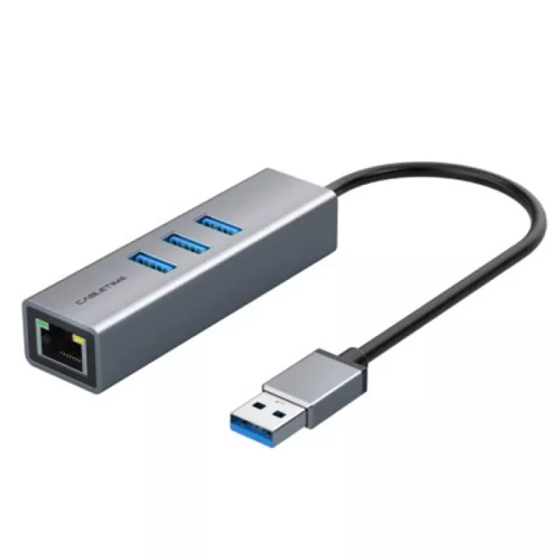 USB 3.0 adapteris extra digital CA913374 — 3 prievadų USB į RJ45 šakotuvas, 0,15 m kabelis