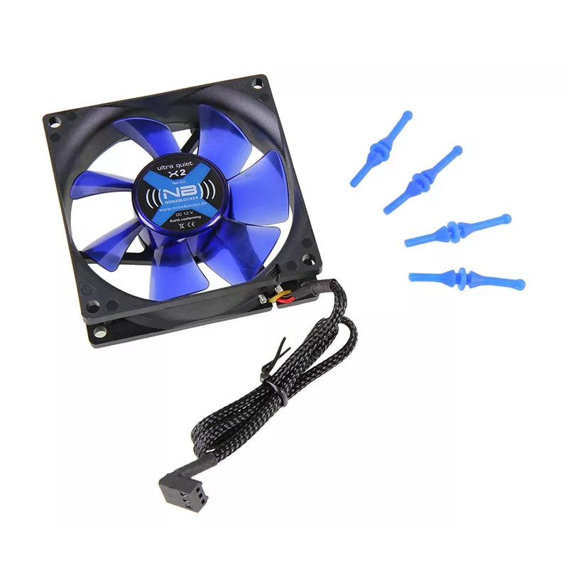 Ventiliatorius Noiseblocker JuodaSilentFan X2 8 cm 1800 RPM 45 m³/h juodas