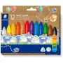 Vaškinės kreidelės Staedtler Noris Jumbo — 12 spalvų, netoksiškos, jumbo dydis