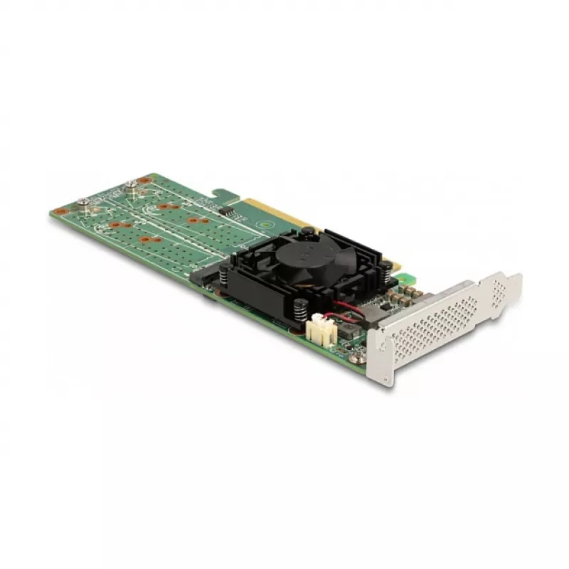 DeLOCK PCI Express x16 kortelė į 4 x vidinius NVMe M.2 Key M – mažo profilio formos faktorius