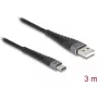 DeLOCK USB laidas USB 2.0 3m USB A USB C juodas 81123