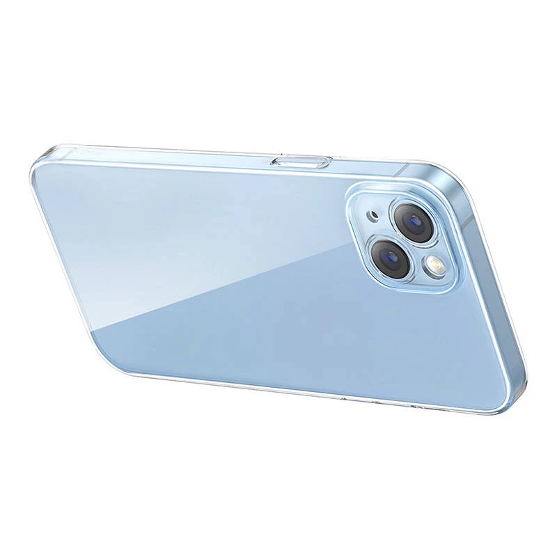 Apsauginis dėklas Baseus Crystal Series, skirtas iPhone 14 Plus, su grūdinto stiklo nugarėle