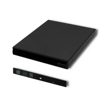 Išorinis optinių diskų įrenginio korpusas CD/DVD SATA USB2.0 9,5 mm