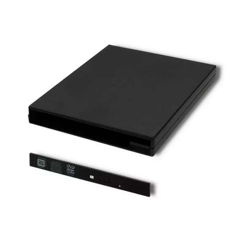 Išorinis optinių diskų įrenginio korpusas CD/DVD SATA USB2.0 9,5 mm