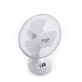 Adler | AD 7302 | Stalinis ventiliatorius | Baltas | Skersmuo 23 cm | Greičių skaičius 2 | Osciliacija | 60 W | Nėra