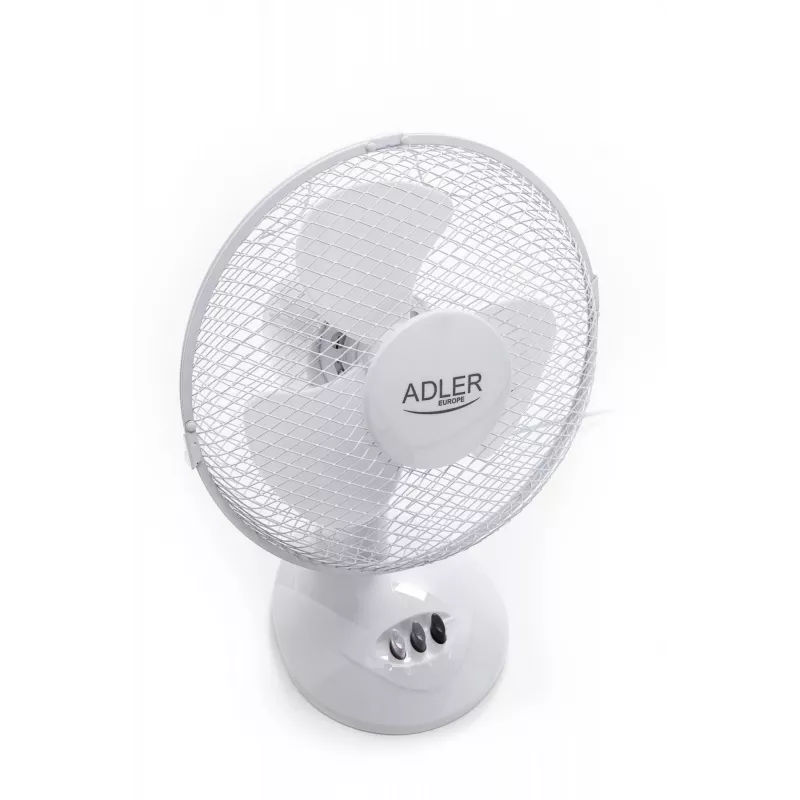 Adler | AD 7302 | Stalinis ventiliatorius | Baltas | Skersmuo 23 cm | Greičių skaičius 2 | Osciliacija | 60 W | Nėra