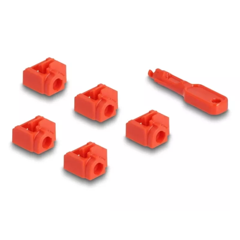 Prievado blokatorius DeLOCK 20928 RJ-45 Raudonas Plastikinis 11 vnt.
