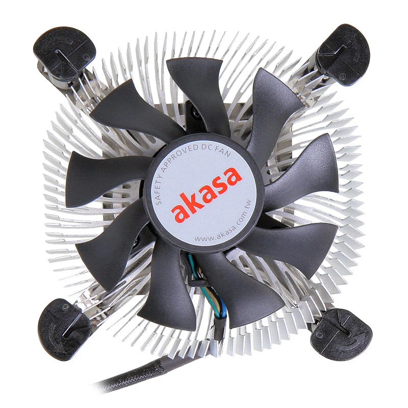 Akasa AK-CCE-7106HP kompiuterio aušinimo sistema, procesoriaus aušintuvas, juoda, sidabrinė