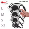 Flexi nauja COMFORT 8 m juodas, pilkas šunų ištraukiamas pavadėlis
