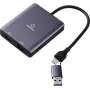 Renkforce RF-6418198 USB-C HDMI adapteris [1x USB-A - 2x] Pilkas 4K UHD 15 (RF-6418198)