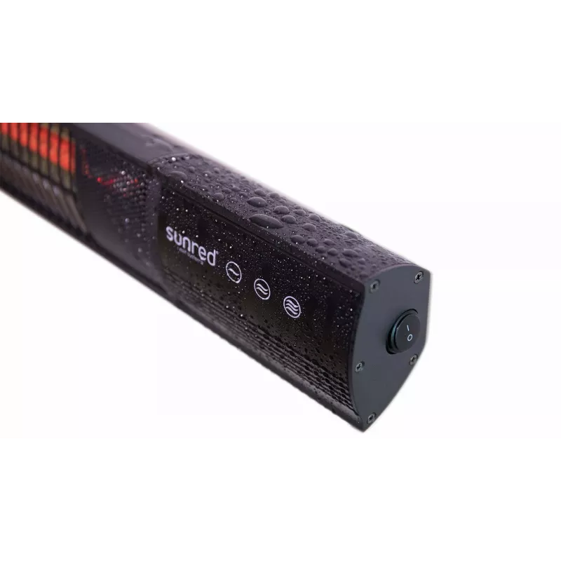 Infraraudonųjų spindulių šildytuvas SUNRED RD-DARK-25, 2500 W, montuojamas ant sienos, IP55, juodas