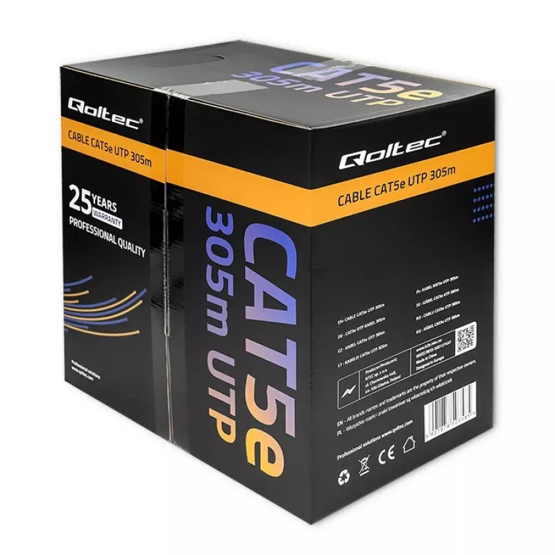 Qoltec Patchcord UTP kabelis CAT5E, 305 m