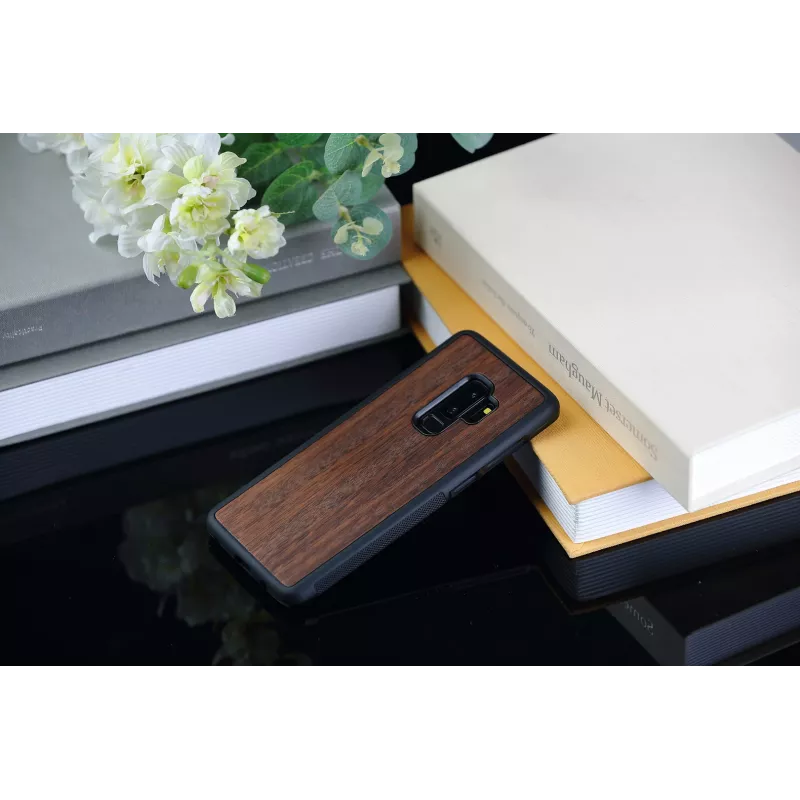 Išmaniojo telefono dėklas man and wood, skirtas Galaxy S9 Plus, koalos raštas, juodas