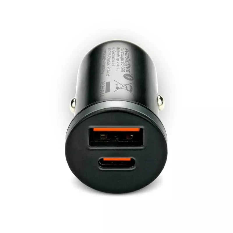 Automobilinis kroviklis everActive CC-30Q QC3.0 35W — 1x USB-A, 1x USB-C, greitasis krovimas