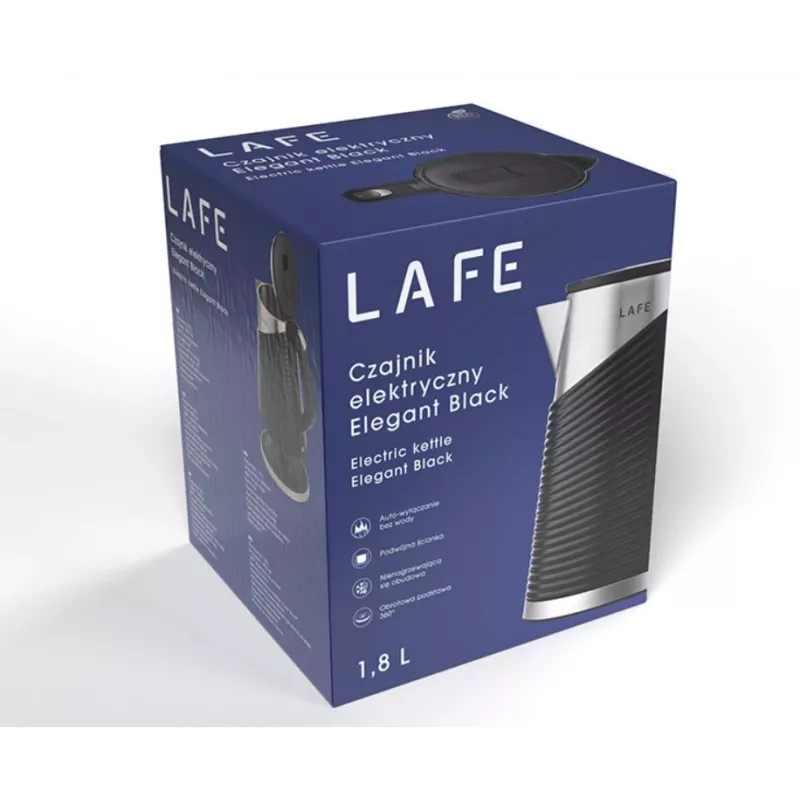Elektrinis virdulys LAFE 1.8L 2200W Elegant Juoda