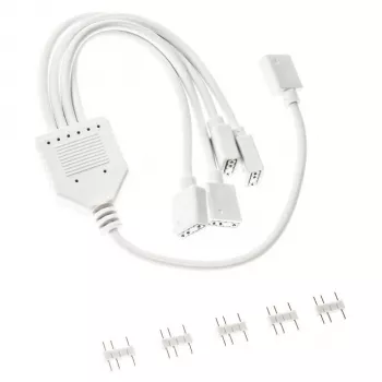 ARGB skirstytuvas Kolink PGW-AC-KOL-157 30 cm baltas skirtas 3 kontaktų 5V ARGB antraštėms