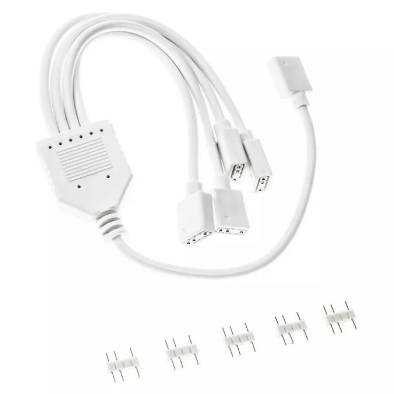 ARGB skirstytuvas Kolink PGW-AC-KOL-157 30 cm baltas skirtas 3 kontaktų 5V ARGB antraštėms