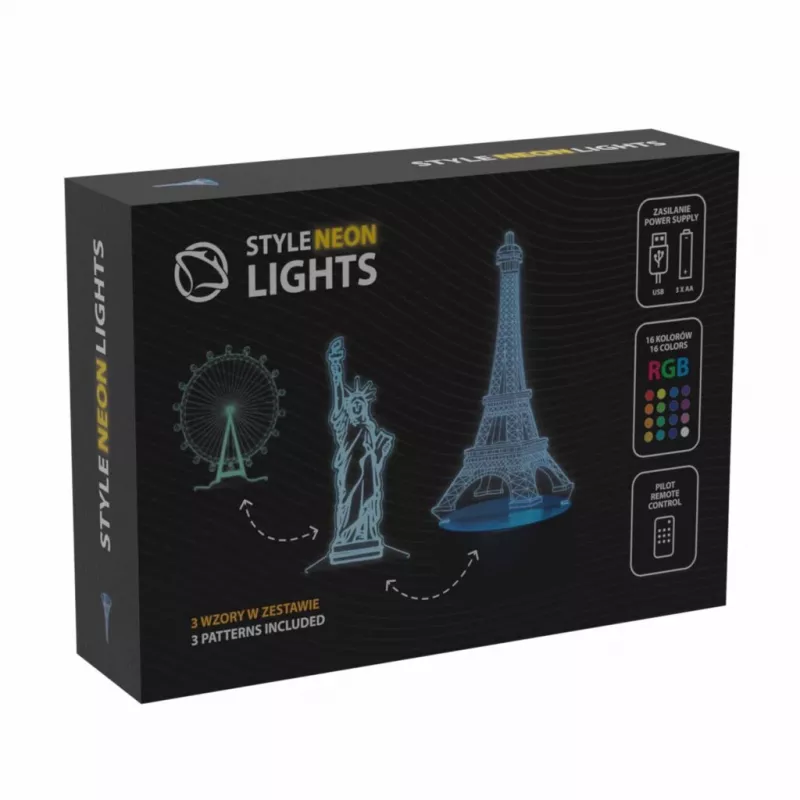 Manta SNL125RGB RGB 3D pastatų dekoratyvinė LED lempa
