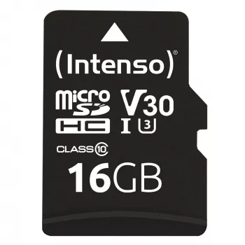 ATMINTIES MIKRO SDHC 16 GB C10/Su adapteriu 3433470 INTENSO