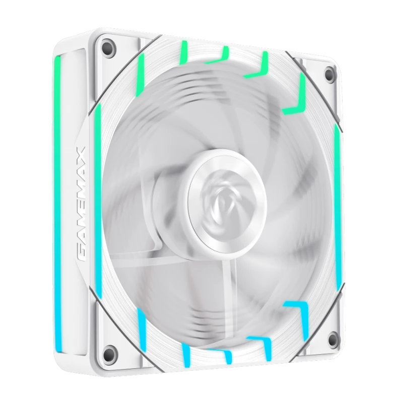 GAMEMAX TORNADO T12 ARGB-RW 120mm White Reverse Blade Case Fan