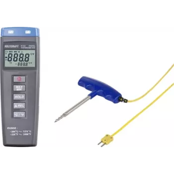 VOLTCRAFT K102 + TP 301 temperatūros matavimo prietaisas -200 iki +1370 °C zondas Tipas K