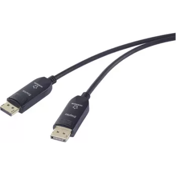 Renkforce optinis / DisplayPort jungiamasis kabelis DisplayPort kištukas, DisplayPort kištukas 15,00 m juodas RF-6117768 8K UHD DisplayPort kabelis (RF-6117768)
