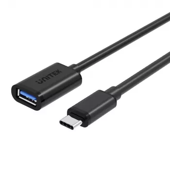 UNITEK Y-C476BK USB kabelis USB 3.2 Gen 1 (3.1 Gen 1) 0.2 m USB C USB A Juodas