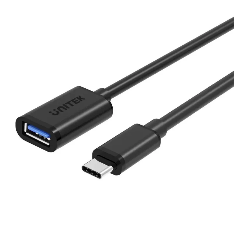 UNITEK Y-C476BK USB laidas USB 3.2 Gen 1 (3.1 Gen 1) 0,2 m USB C USB A juodas