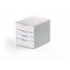 Patvari Durable VARICOLOR MIX 4 plastikinė stalčių spintelė, pilka, 4 stalčiai