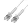 Patchcord cat.6a U/FTP 1Gbps varinė vytos poros tinklo jungtis, lūžęs antgalis 10m balta