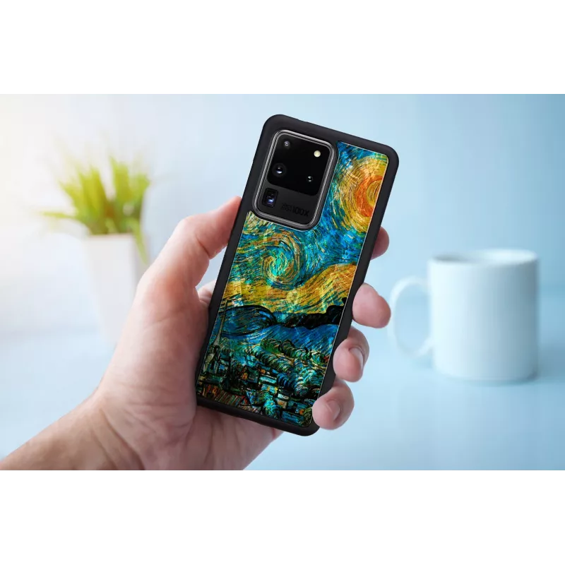 Apsauginis išmaniojo telefono dėklas iKins, skirtas Samsung Galaxy S20 Ultra — žvaigždėta naktis juoda